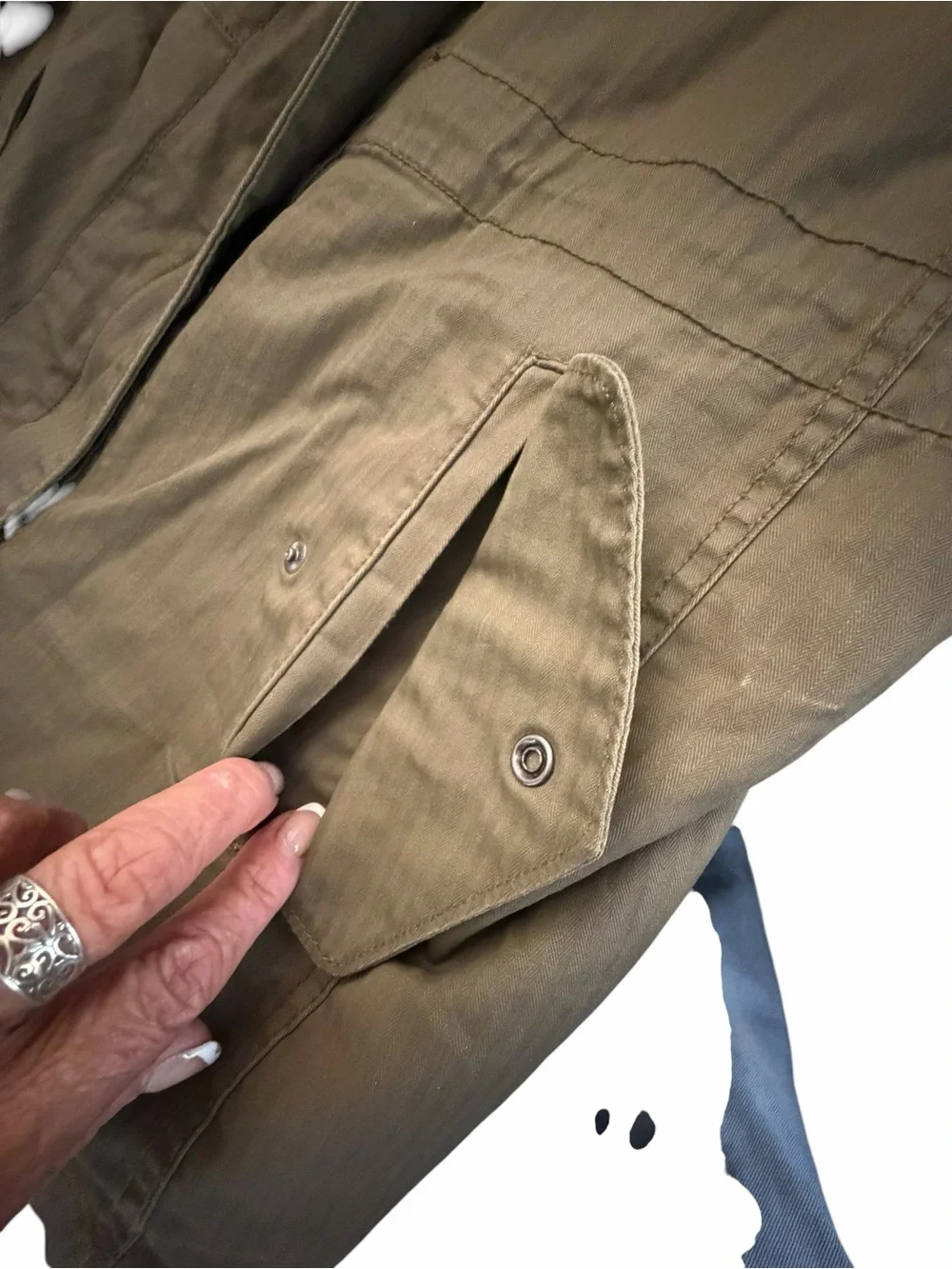 J. Crew Hooded Anorak Jacket in Olive Sz Small